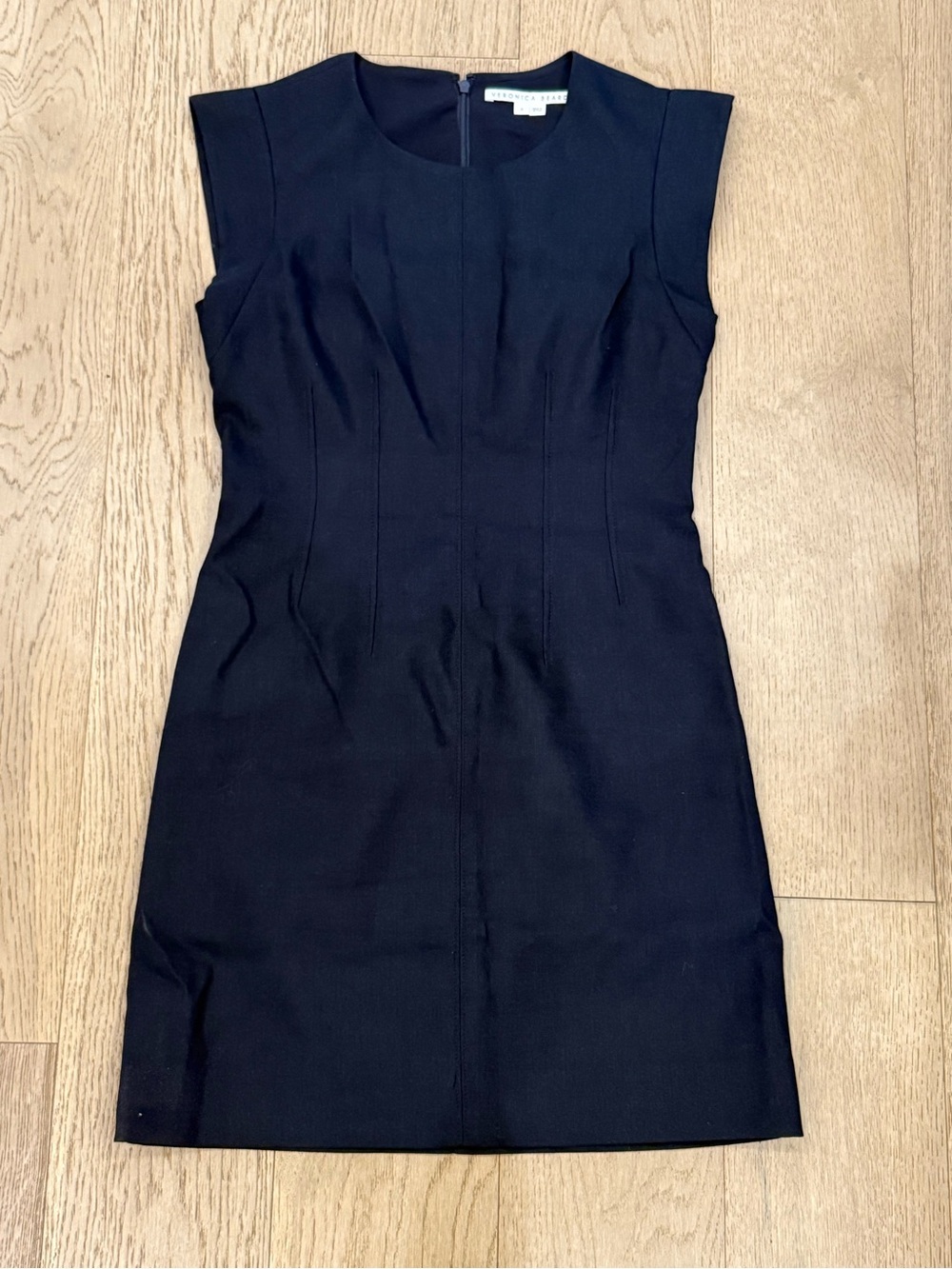 Veronica Beard Black Cap-Sleeve Sheath Dress